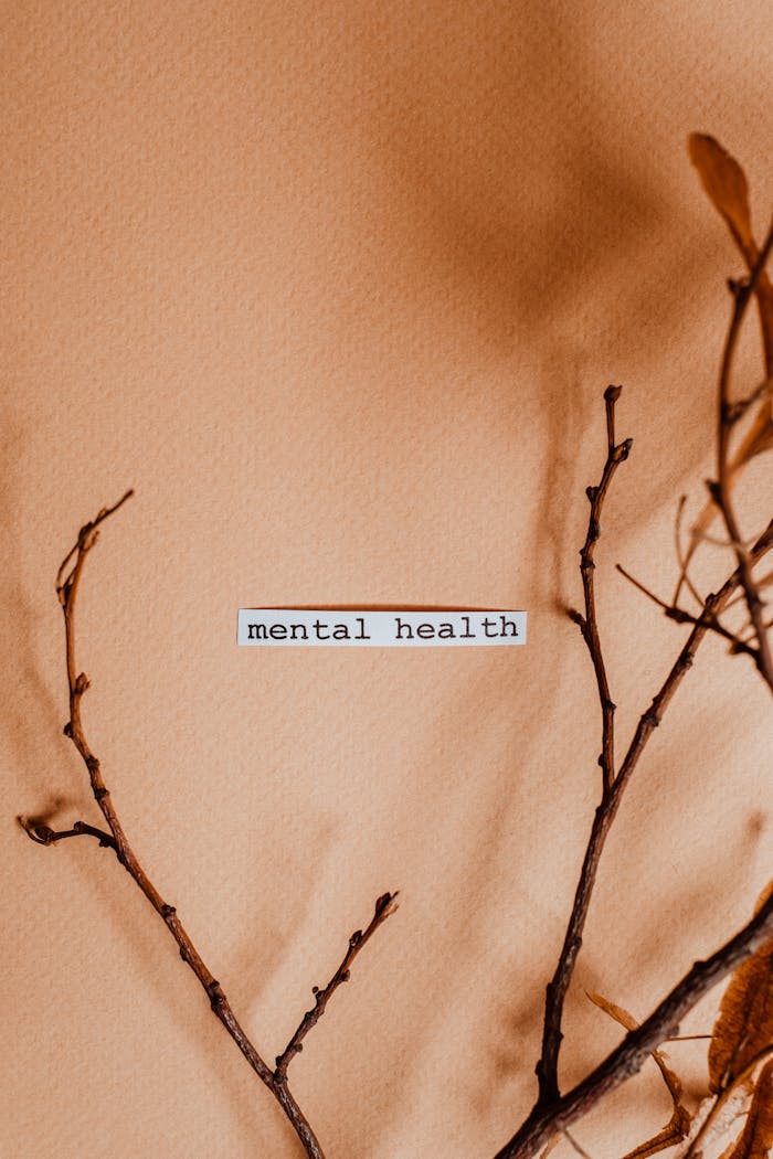 services-01 Aesthetic minimalist image featuring branches and 'mental health' text.